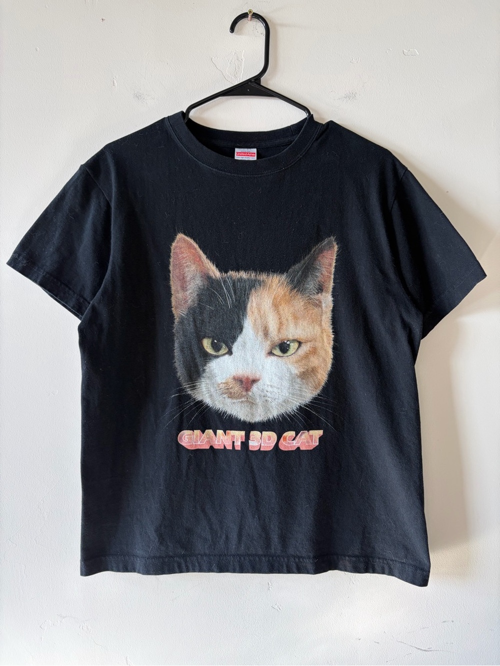 SHINJUKU, Japan - GIANT 3D CAT CAFE Black Cat Graphic Tee - Calico Face Design